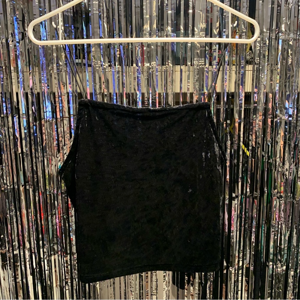 WILD FABLE Black Suede Tank Crop Top Size 2X